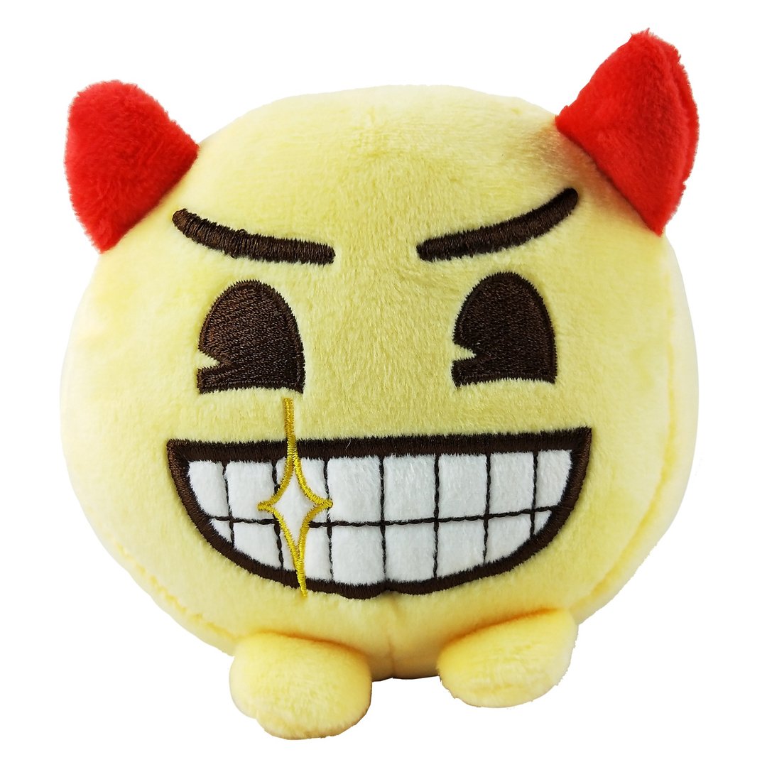 emoji表情符号授权-手枕玩偶【小恶魔】 - 玩偶/公仔 - 棉．麻 黄色