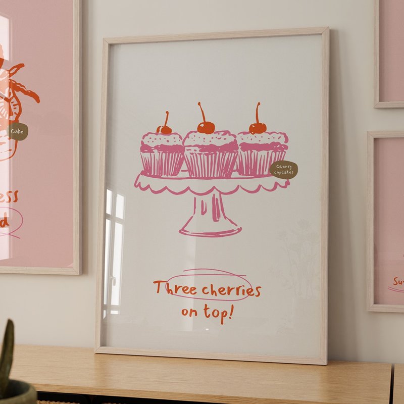 You Dessert The Best No.1 - 杯子蛋糕海报 挂画 空间布置 - 电子手绘真人画像/绘画/插画 - 其他材质 