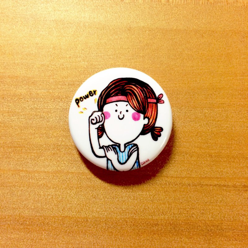 Darwa--给你力量女孩-徽章 - 徽章/别针 - 塑料 