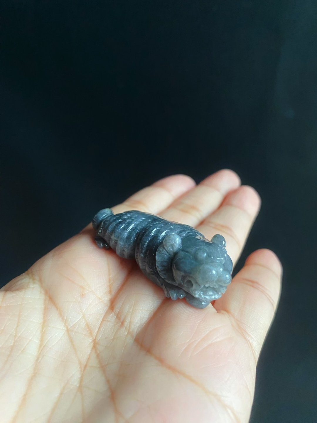 天然缅甸玉翡翠 乌鸡 老虎 聚财招福 小摆件  招财守库 可绑 - 其他 - 玉石 黑色
