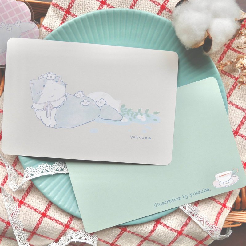 明信片 小帮手猫咪 - 卡片/明信片 - 纸 卡其色