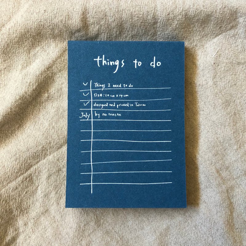 things to do便条纸 - 便条纸/标签贴 - 纸 蓝色