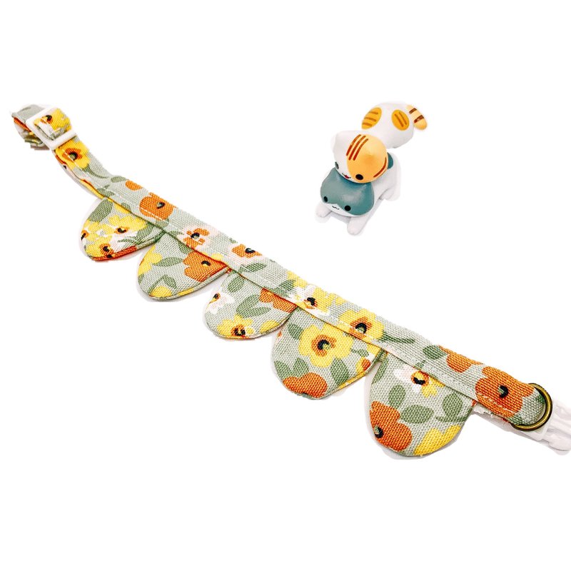 MaoFenBiBi 橘子西打 - 限量韩国布 - 手作花瓣项圈 & 手工项圈 - 项圈/牵绳 - 棉．麻 