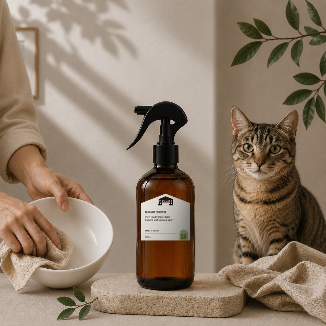 宠物友善/ 植萃酵素洗碗喷雾 纯粹猫草/ 毛孩家庭必备除臭推荐 - 碗/碗架 - 精油 咖啡色