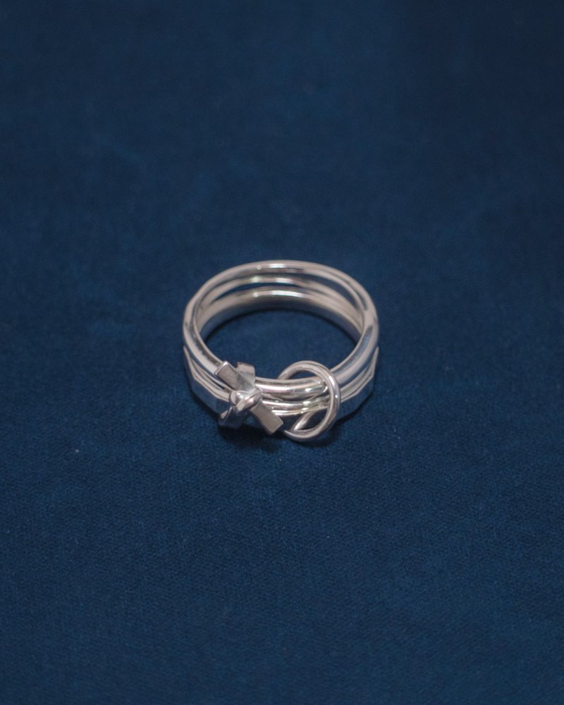 纽带 纯银戒 - 戒指 - 纯银 银色