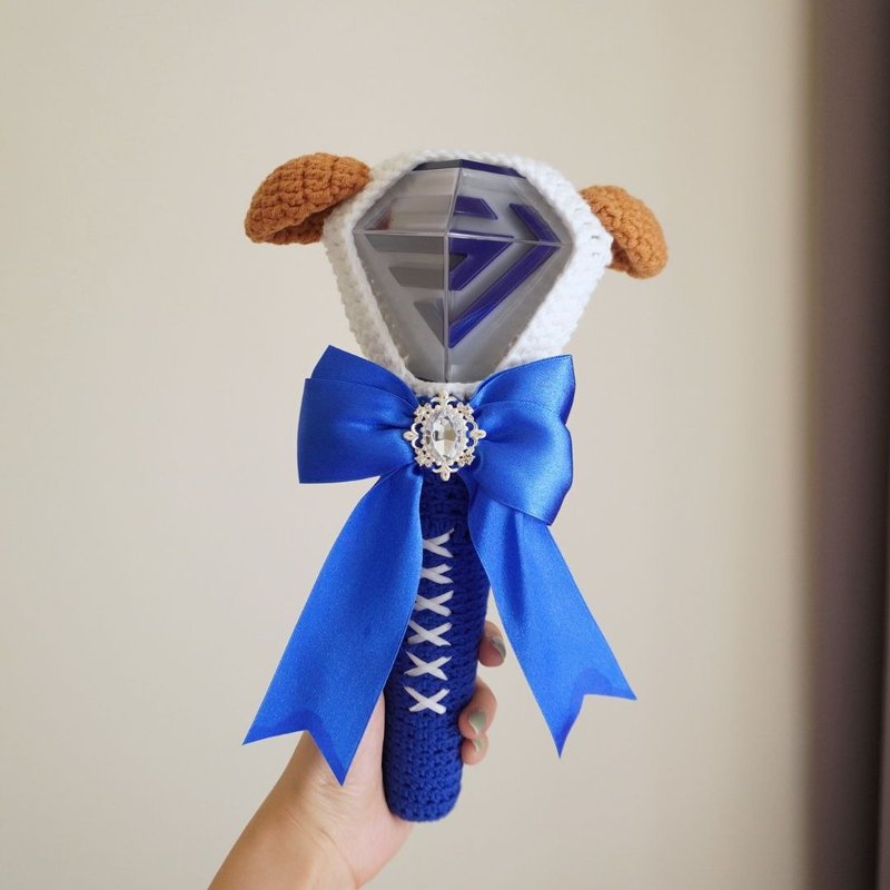 Super Junior 手灯套 | 圭美 光影尾巴系列 狗狗 - 证件套/卡套 - 棉．麻 蓝色