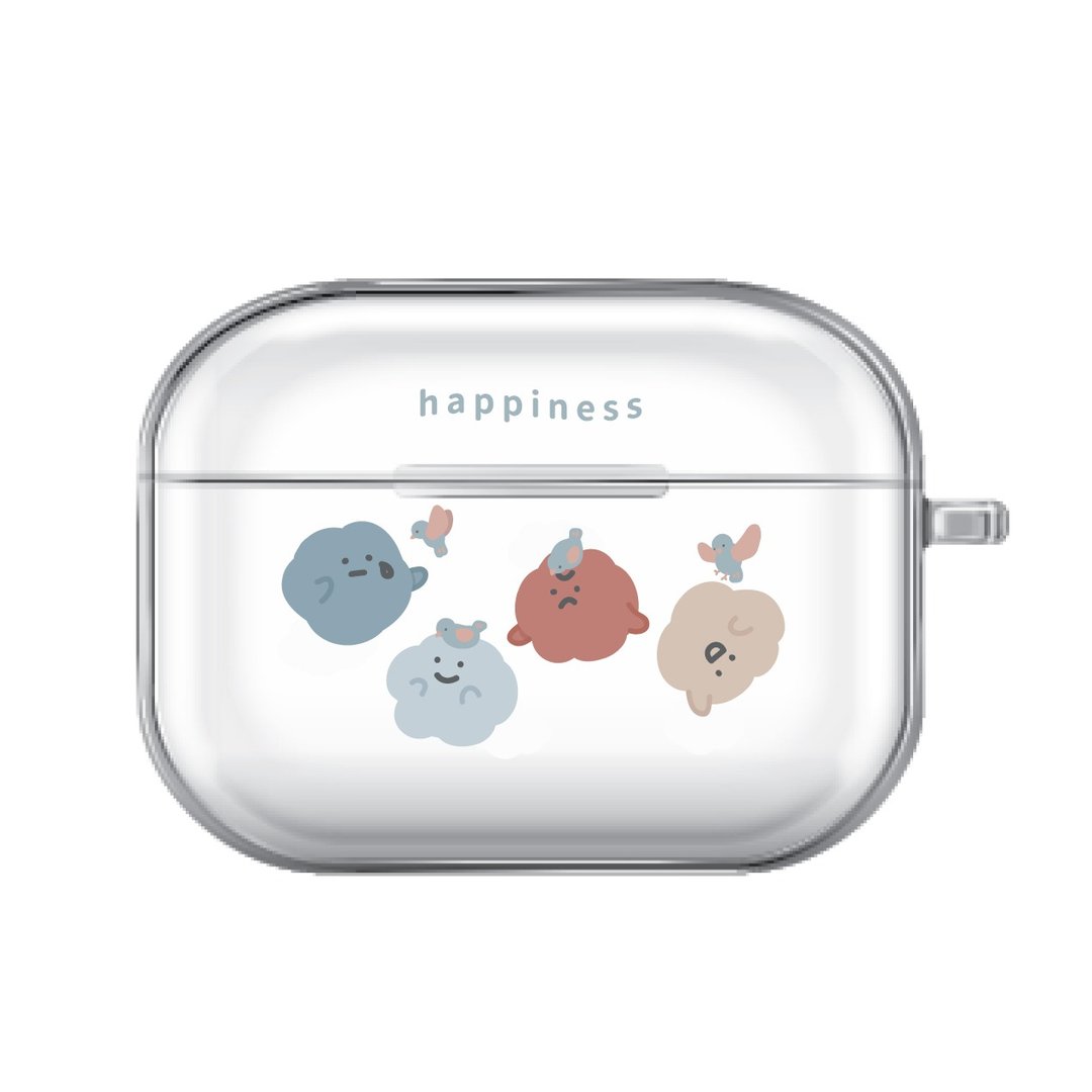 幸福青鸟-AirPods1/2/3/4/Pro/Pro2/Pro3 韩国连体耳机壳 - 耳机收纳 - 塑料 透明