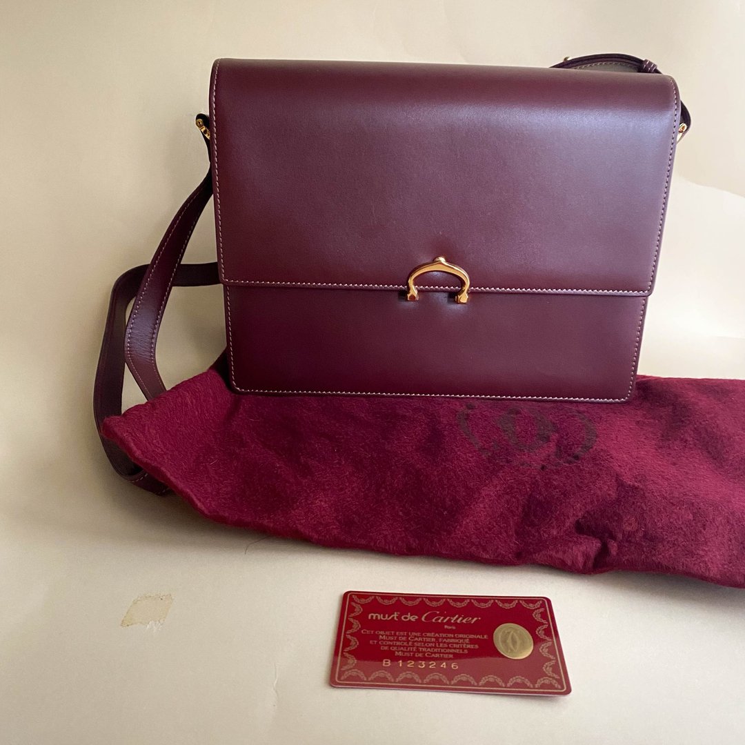 中古包Cartier卡地亚│古着│古董包│单肩包│侧背包│斜背包 - 侧背包/斜挎包 - 真皮 红色