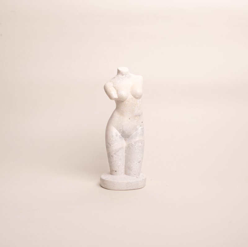 尼加拉瓜石雕摆件:女体模特No.317 - 摆饰 - 石头 白色