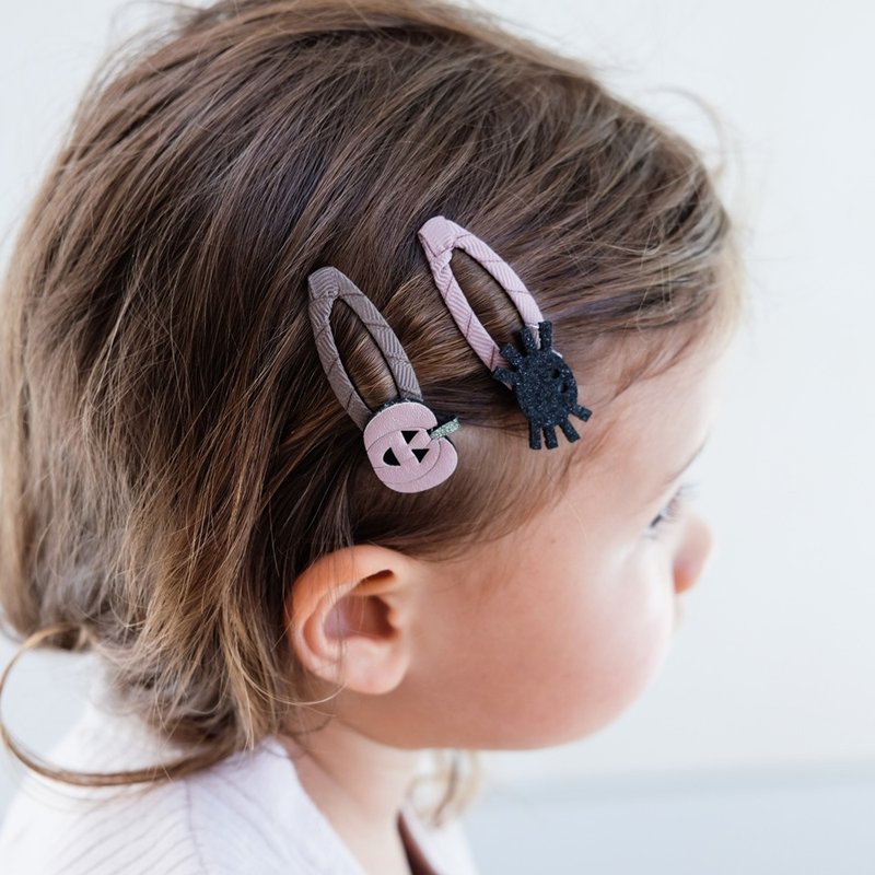 英国Mimi & Lula AW23_变装派对-南瓜蜘蛛滴答夹4入 - 婴儿饰品 - 聚酯纤维 