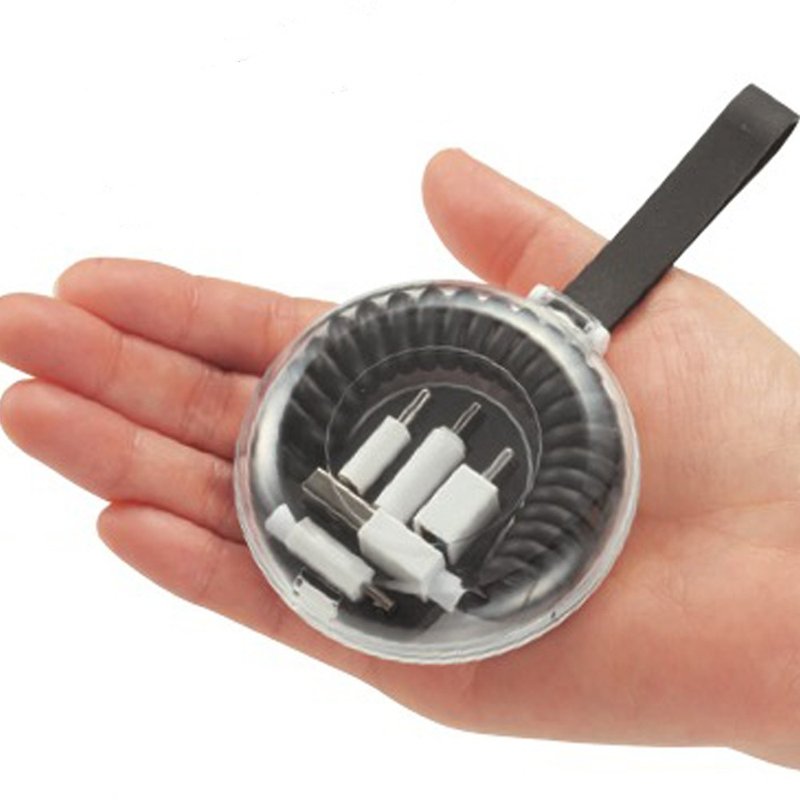 多选 USB 线圈线缆（附外壳） - 充电宝/传输线 - 塑料 白色