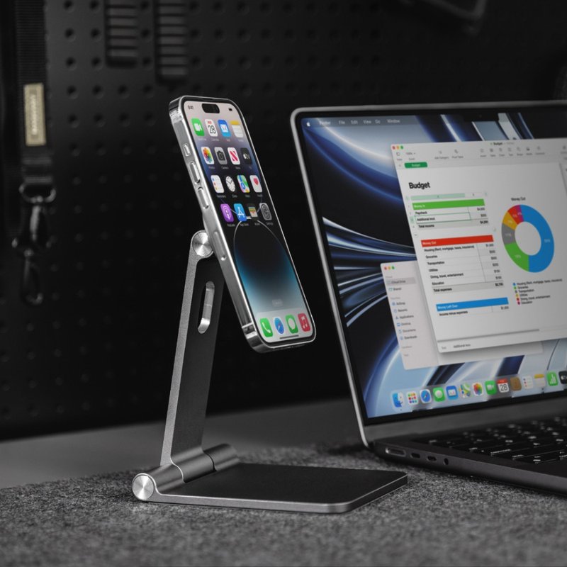 FLIPMOUNT HOOP 磁吸式 iPad/iPhone 折叠支架 - 手机座/防尘塞 - 铝合金 