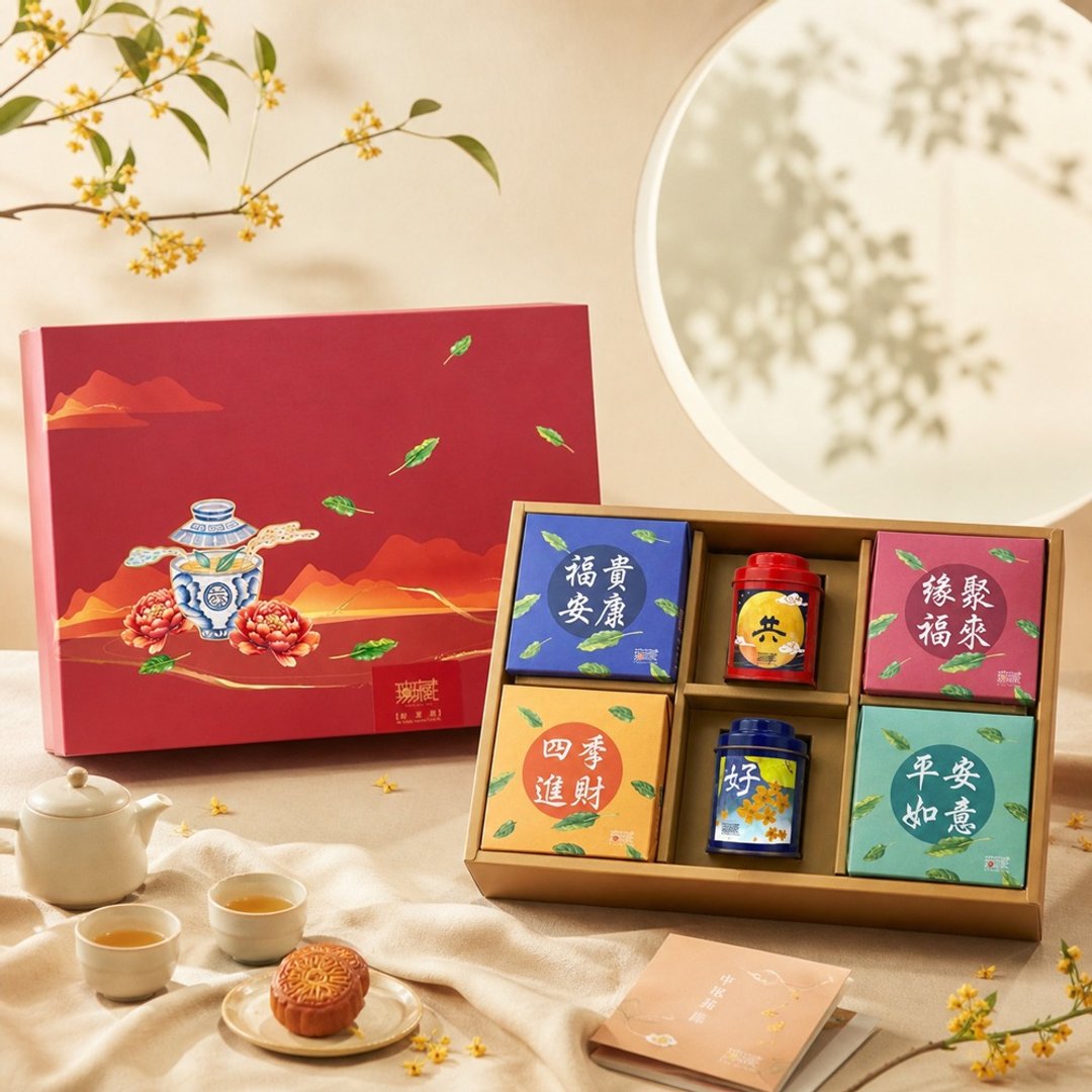 M2【无藏】中秋公益澎湃茶包 + 茶食礼盒【永续共好】(2 茶 +4 茶食) - 零食/点心 - 新鲜食材 多色