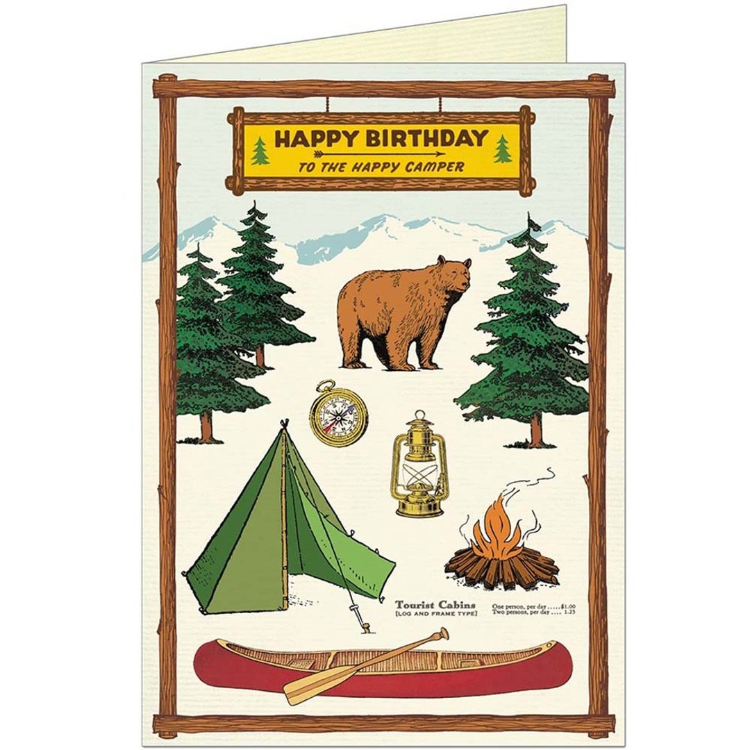 Cavallini & Co.  GREETING CARD 生日卡(大)_露营趣 - 卡片/明信片 - 纸 多色