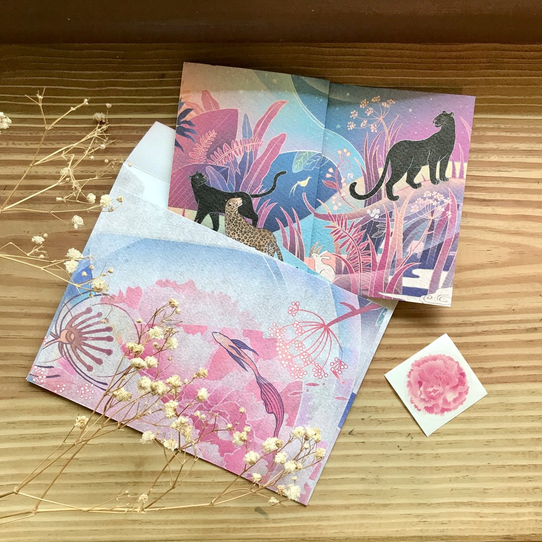 【育缘/精致手翻卡片】-感谢祝福卡-/母亲/教师/贵人/ - 卡片/明信片 - 纸 粉红色
