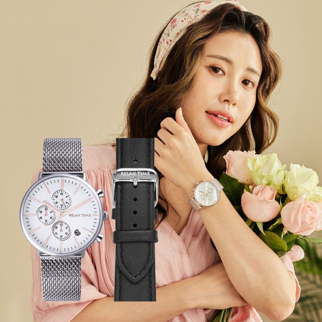 【送原厂表带】RELAX TIME北欧计时简约腕表-白(RT-85-1) - 女表 - 不锈钢 白色