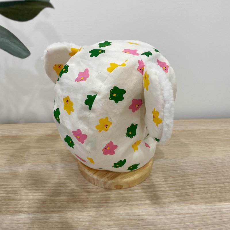 【现货】・儿童帽子・熊帽・挥手熊款 - 婴儿帽/发带 - 棉．麻 白色