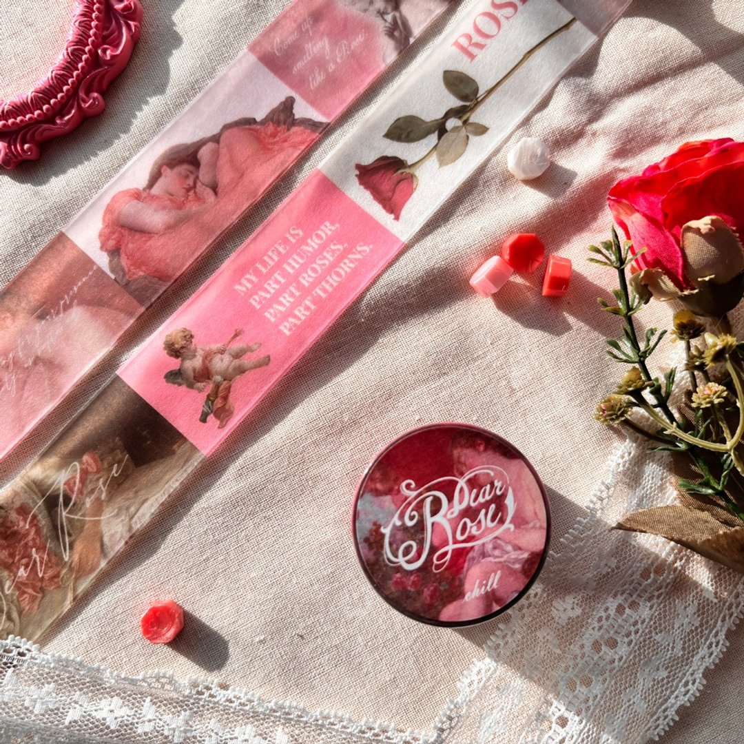 Dear.Rose 宽版和纸胶带 - 纸胶带 - 纸 粉红色