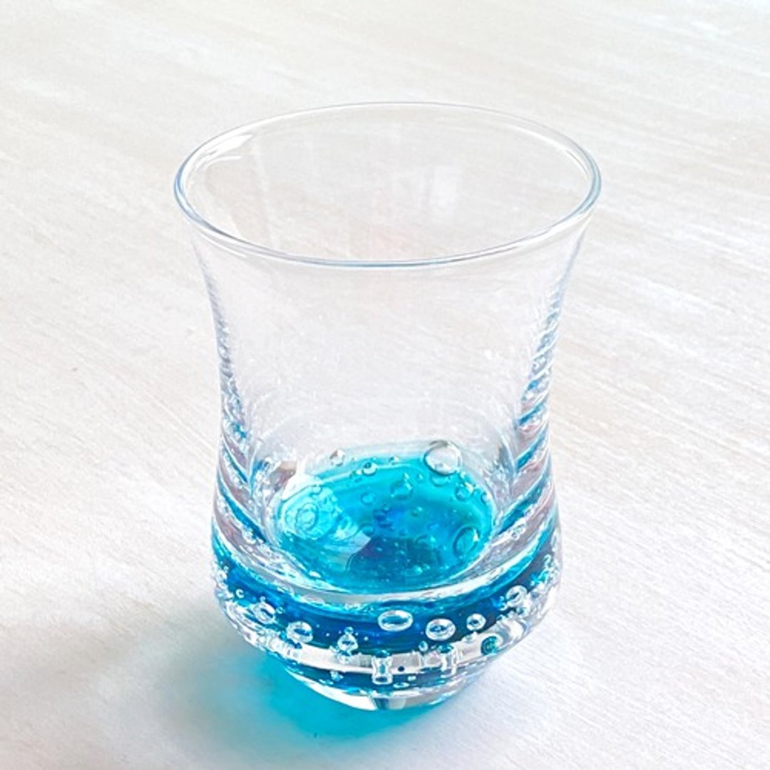 气泡玻璃杯 南方海洋色系 家用 清爽蓝 - 玻璃杯 - 玻璃 蓝色
