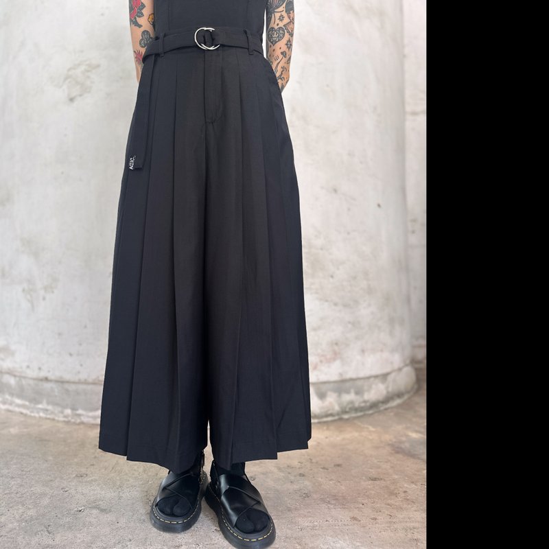 剑道裤2.0/男女同款 - 中性裤装 - 其他人造纤维 黑色