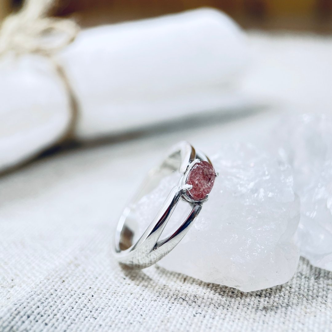 quartz ring 052 - 戒指 - 其他金属 银色