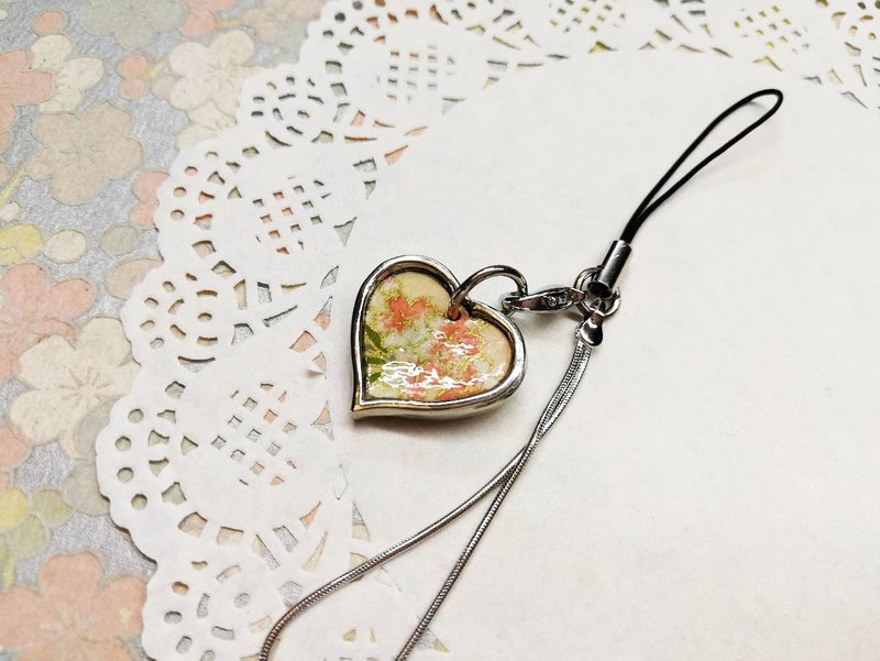 心型吊饰 日本友禅纸 和纸GT01-004(手作~独一商品) - 吊饰 - 其他材质 