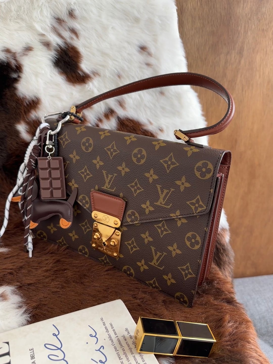 中古包 Louis Vuitton 路易威登 经典 Monogram 肩背包 - 手提包/手提袋 - 其他材质 咖啡色