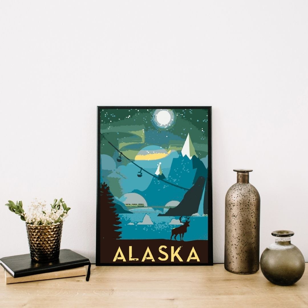 阿拉斯加  创意数字油画 【高手挑战款】45X36 cm(可超取) - 插画/绘画/写字 - 其他材质 