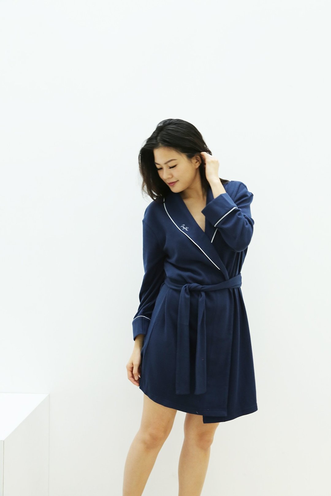 Cozy baby 刺绣睡袍 - 居家服/睡衣 - 棉．麻 蓝色