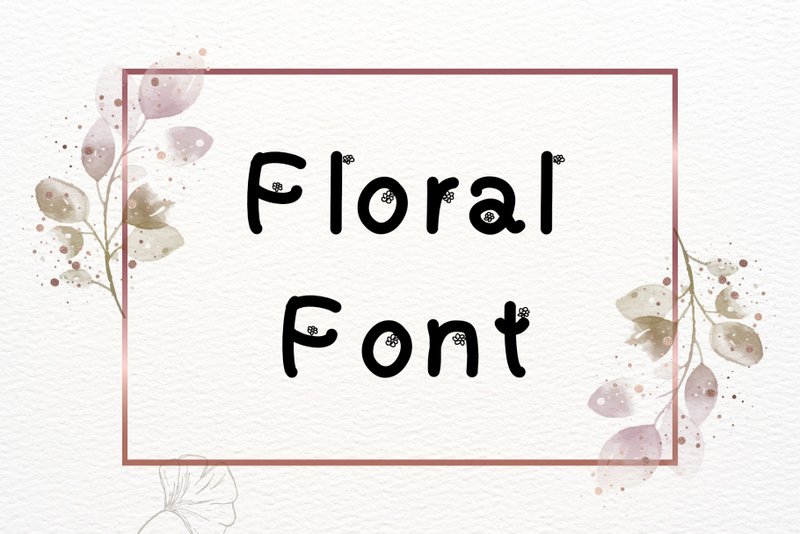 Floral font - 字体设计 - 其他材质 