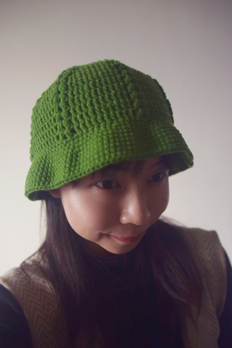 手工编织毛帽 • 绿 |手作|毛线|钩针| 其他尺寸可订制 - 帽子 - 其他材质 绿色
