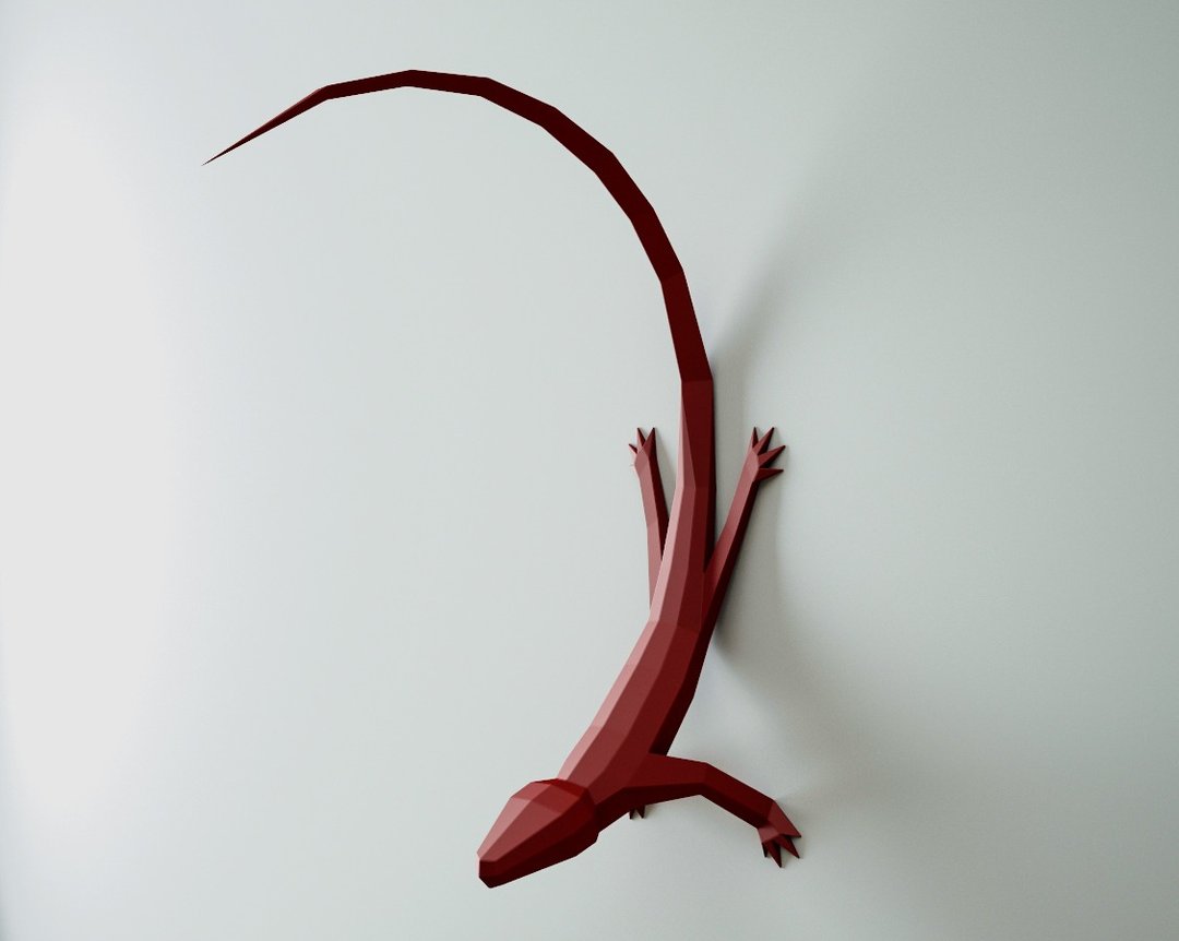 Papercraft Lizard, 3D paper craft lacertian, papercraft PDF, DIGITAL TEMPLATE - 手工艺教程/工具书 - 其他材质 