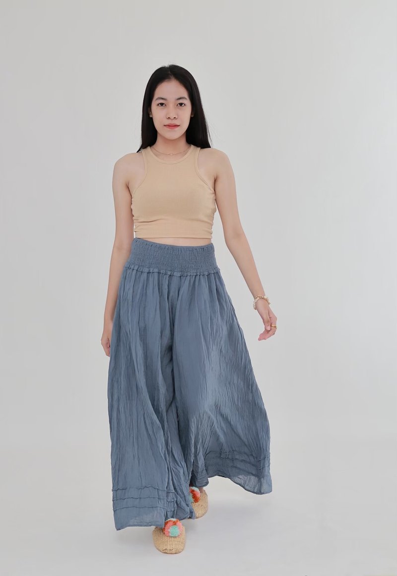 纯棉长裤，穿着舒适，适合夏日海边。 - 女装长裤 - 环保材料 