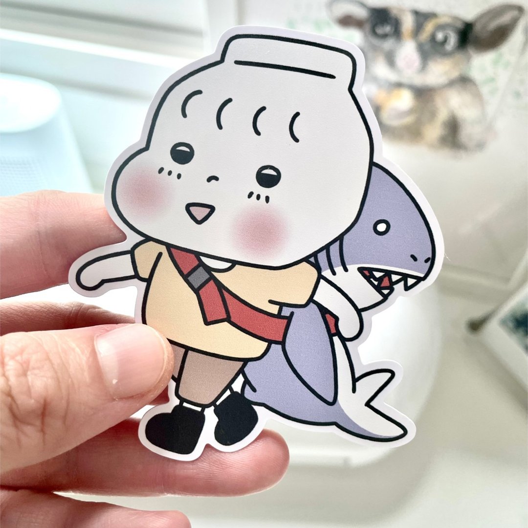 剪裁贴纸（拿铁系列：鲨鱼） - 贴纸 - 防水材质 