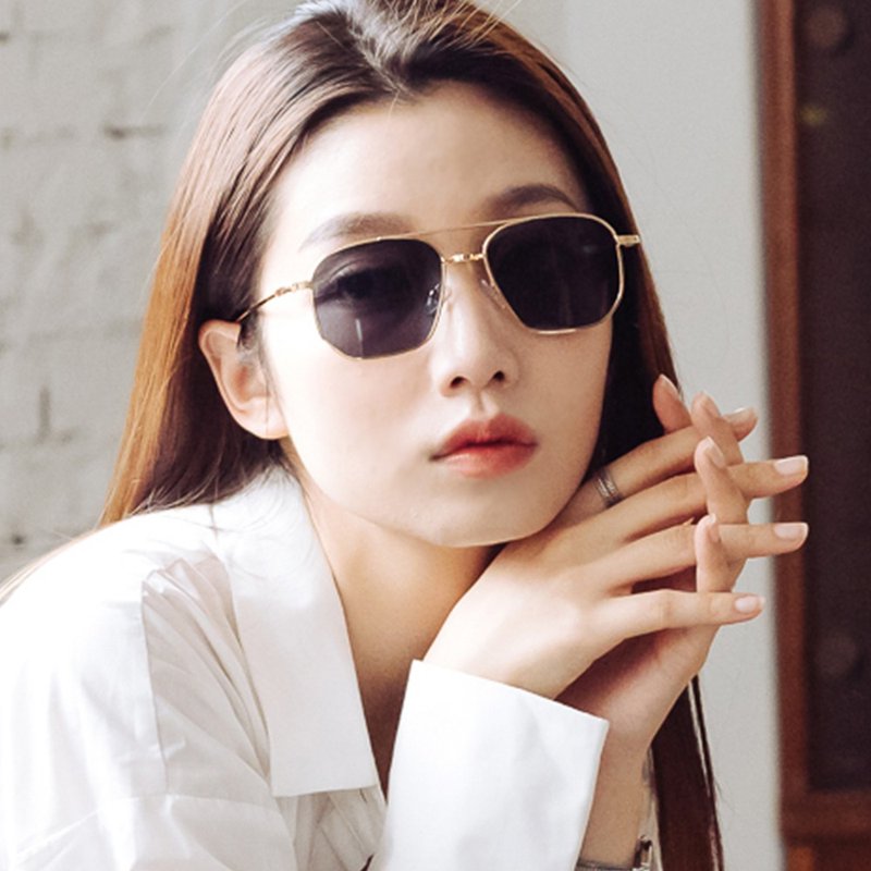 圣地牙哥的海滨船帆│星空黑双梁设计飞官款墨镜│UV400太阳眼镜 - 墨镜 - 其他金属 黑色