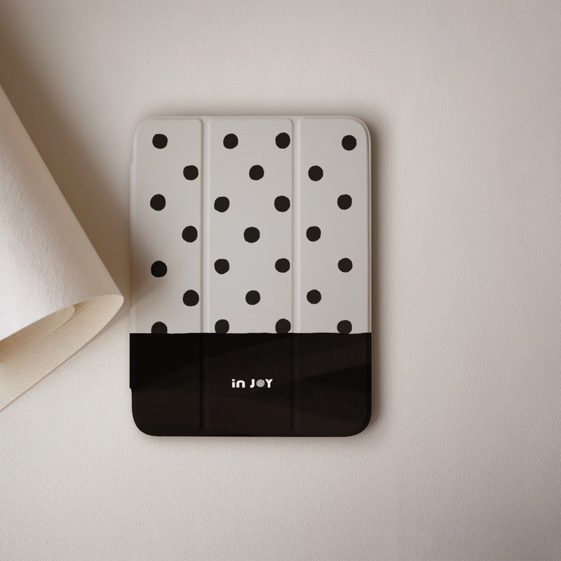 iPad case 12.9/Air5/iPad 9/mini 7 法式点点 附笔槽平板保护套 - 平板/电脑保护壳 - 其他材质 灰色