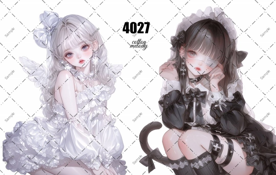 original sticker no.4027 人物贴纸 原创贴纸 原创人物贴纸 装饰贴纸 cotton melody - 贴纸 - 纸 
