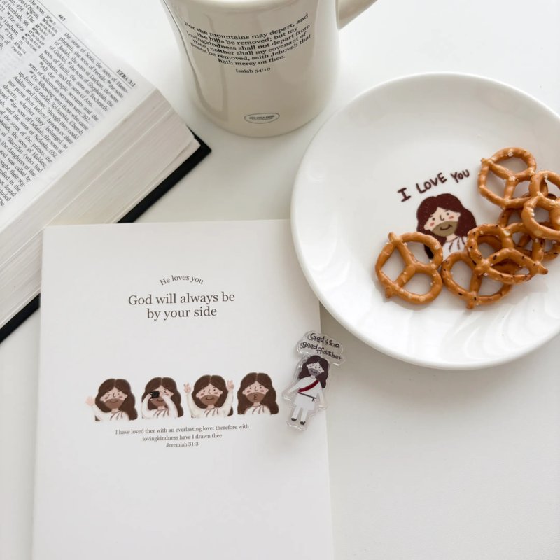 笔记本 耶稣手绘书签 耶稣手绘款笔记本+超可爱书签 - 笔记本/手帐 - 纸 白色