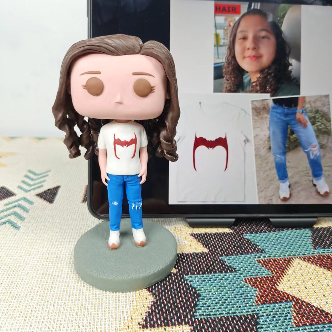 纯手工定制美国Funko Pop 自画肖像公仔娃娃男朋友老公生日礼物 - 玩偶/公仔 - 粘土 多色