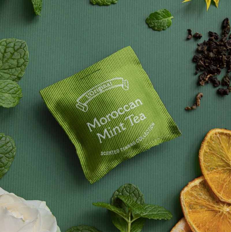 英国 L'Original 下午茶居家香氛包 I 摩洛哥薄荷茶 - 香薰/精油/线香 - 其他金属 绿色