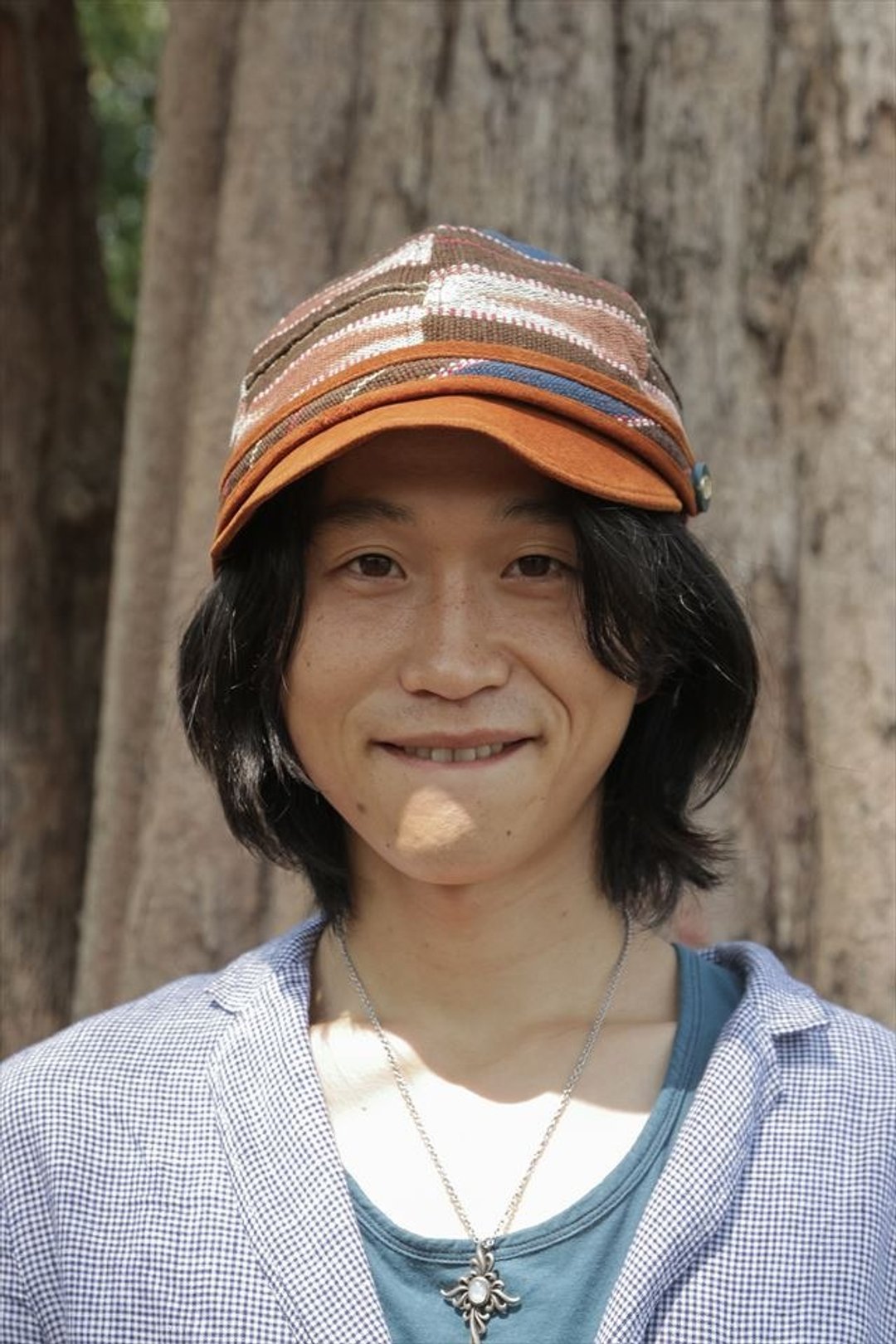 Super Jockey (Brown & Indigo) - 帽子 - 棉 多色