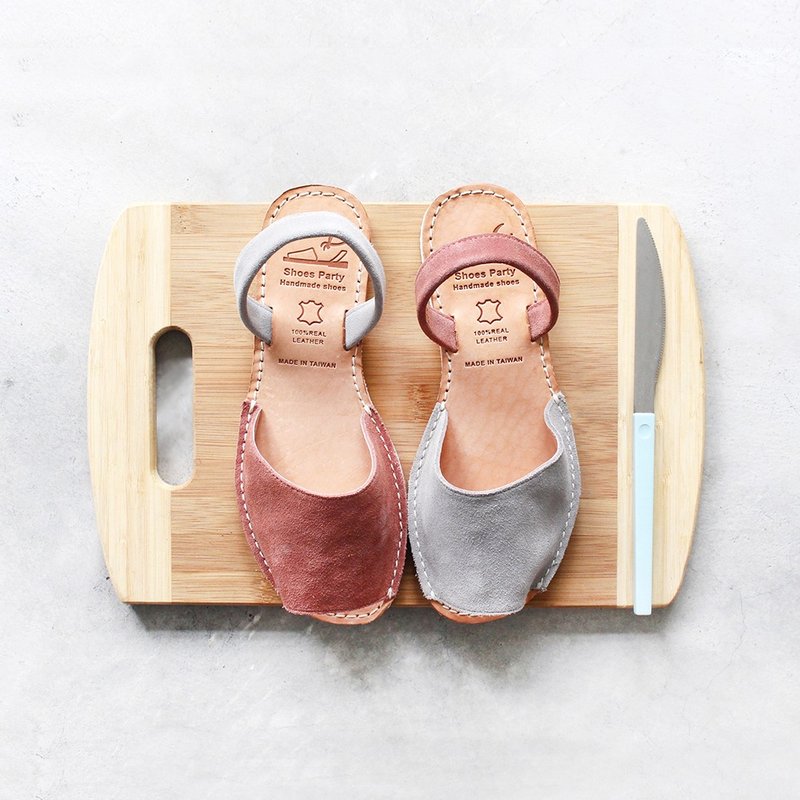 【 23.5号马上出货】Shoes Party 手工极简露趾凉鞋/S2-15430L - 女款休闲鞋 - 真皮 
