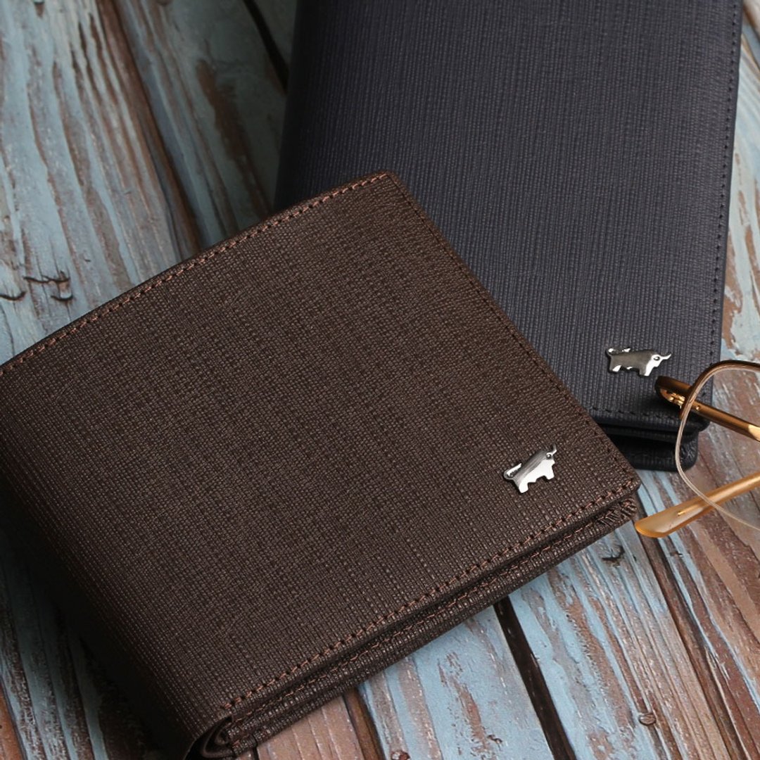 【BRAUN BUFFEL】战神 17卡拉链零钱袋长夹-黑檀木色/BF378-631-E - 皮夹/钱包 - 真皮 咖啡色
