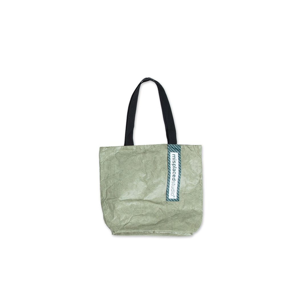 misplaced tote 防泼水复古潮流托特包 - 手提包/手提袋 - 纸 绿色
