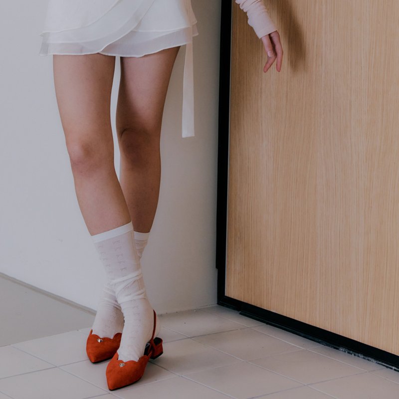 美人鱼露跟唇膏 红色 - 其他女款皮鞋 - 真皮 红色