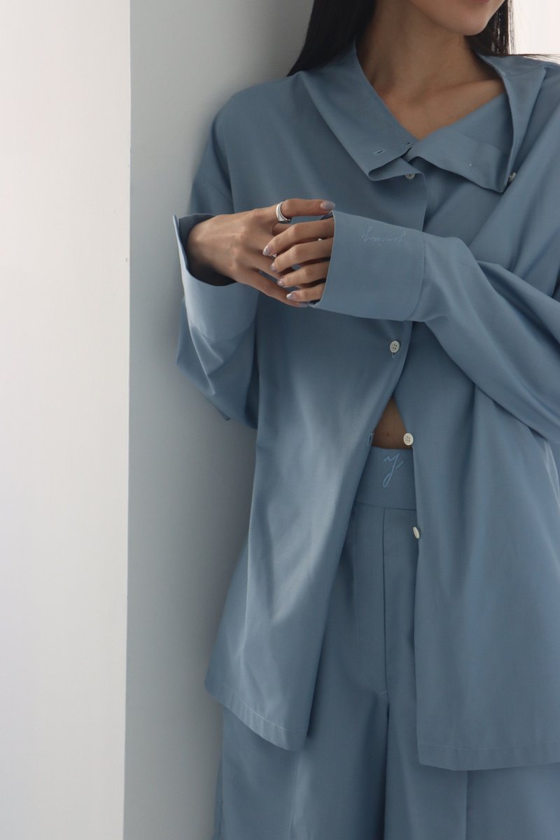 Embroidered Transformable Co-ords - Shirt - 女装衬衫 - 其他材质 