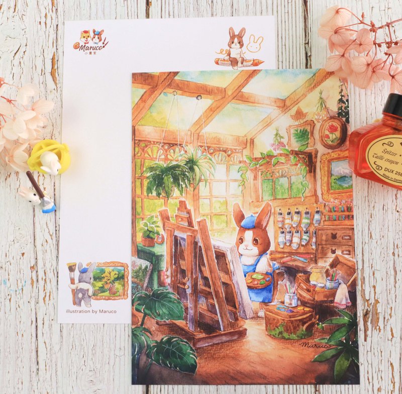 可可画室-双面大画卡 - 卡片/明信片 - 纸 多色