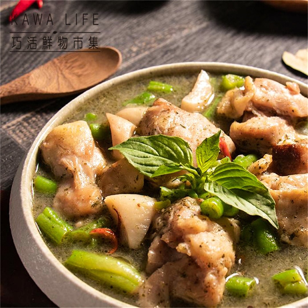 【合乔飨鲜】椰香(熟)绿咖喱鸡300G/包/加热即食/新品11/21出货 - 料理包 - 新鲜食材 