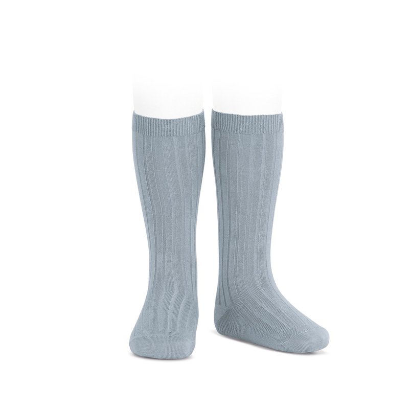Condor 经典及膝袜-756灰绿 (儿童/成人) - 袜子 - 棉．麻 绿色