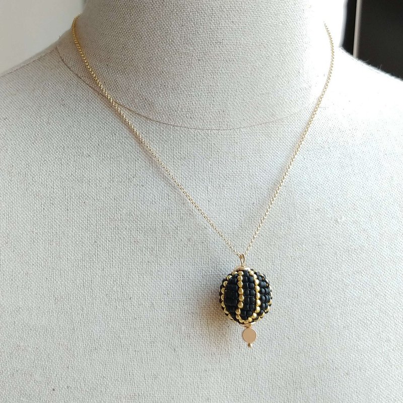 热气球颈链 / Balloon Pendant Necklace - 项链 - 其他材质 黑色
